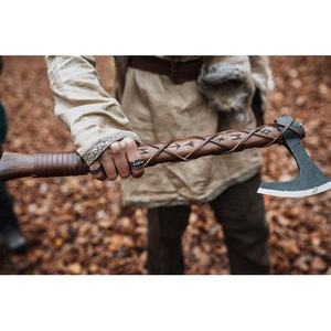 Hacha de Caza Nórdica Vikinga de Acero al Carbono Forjado, Marca Jahangir Enterprise, Cabeza de Hacha de Damasco, Mango de Madera Grabado, Gran Venta Industrial - Product Image 4