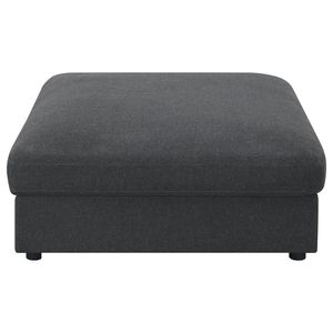 Duncan Square Upholstered <b>Ottoman</b> in Charcoal Stylish <b>Stool</b> & <b>Ottoman</b> Set - Product Image 2