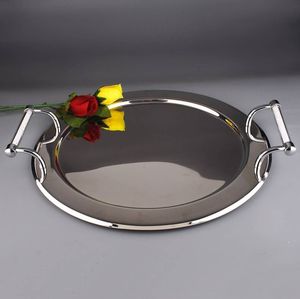 Luxury <b>Round</b> Gold Serving <b>Tray</b> with Patterned Edge Design, Stylish Metal Platter for <b>Table</b> Decoration and Use - Product Image 1