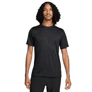 Camiseta de Manga Corta Azul Pacífico para Hombre, Corte Regular, Cuello Redondo, Color Sólido, Informal, de Jersey de Algodón Transpirable - Product Image 2