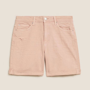 Shorts de Mezclilla para Mujer, Hechos en Pakistán, con Contraste de Color, de Alta Calidad, Cómodos y a la Moda - Product Image 1