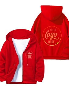 Custom Women's Casual Winter Hoodie Your Design Elegant Hooded Sweatshirt Versatile Drawstring Kangaroo Pocket <b>Zip</b>-Front 100% - Product Image 2