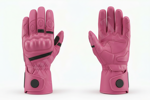 Gants de moto en cuir en gros, protecteurs, personnalisés, tendance, compatibles écran tactile, respirants, antidérapants, résistants aux chocs pour motards - Product Image 5