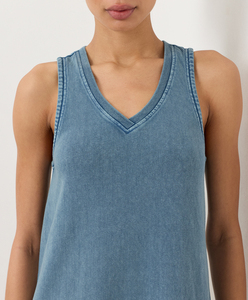 Vestido de Tirantes Personalizado 100% Algodón para Mujer, Elegante Vestido Casual de Verano de Longitud Midi con Cintura Natural, Venta al por Mayor de Fábrica - Product Image 3