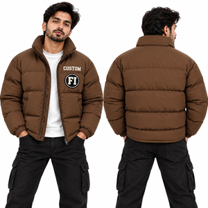 Chaqueta de Invierno Personalizada para Hombre, Chaquetas Acolchadas de Marca Privada, Abrigo Casual Cálido con Relleno de Burbujas, Proveedor de Moda en EE. UU. - Product Image 4