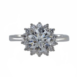 Snowflake 2.65 CT <b>Cushion</b> Cut Lab Grown Diamond <b>Ring</b> in 18K Silver Rhodium Plated | Women's Engagement <b>Wedding</b> <b>Ring</b> - Product Image 6