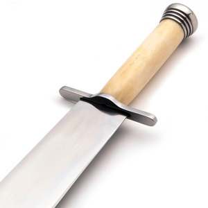 Couteau Bowie en acier inoxydable avec manche en bois confortable, équipement de survie pour le camping, la chasse et le bushcraft en plein air - Product Image 6