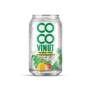 330ml Coco Vinut 100% Agua de coco con jugo de mango Mayorista Fabricante Muestra gratis Etiqueta privada OEM ODM HALAL KOSHER - Product Image 3