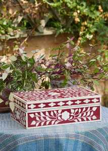 High Grade Bone Inlay Jewelry <b>Box</b> with Polished Surface and <b>Soft</b> Inside Lining for Women Accessories & Bedroom Decor from India - Product Image 3