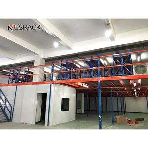 Лидер продаж: двухъярусная промышленная стальная мезонинная платформа для хранения, популярные металлические стеллажи - Product Image 2