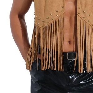 Chaleco de Cuero Genuino Ecológico para Hombre, Estilo Casual de Negocios, Vintage, Vaquero Occidental, Corte Regular Ajustado - Product Image 2