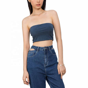 เสื้อทูบท็อปส์แฟชั่นใหม่สำหรับผู้หญิง OEM บุฟองน้ำ ใช้วัสดุโพลีเอสเตอร์ผสมคอตตอน ขายดี ราคาส่ง ขายดีที่สุด ระบายอากาศได้ดี - Product Image 2