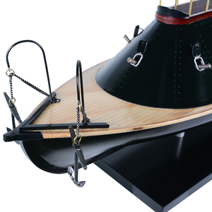 เรือจำลอง B200 - CSS Virginia Civil War ทำจากไม้ งานฝีมือ ของตกแต่งทางทะเล ของสะสมสำหรับนักสะสมเรือเดินสมุทร ของขวัญคริสต์มาส ขนาด 72x17.8x23 ซม. - Product Image 5