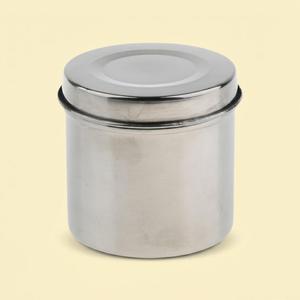 Modern Blue Metal Coffee & Spice Canister Cylinder Shape Airtight Lid Dishwasher Safe Heatable Hammered Metal <b>Kitchen</b> <b>Storage</b> - Product Image 6