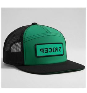Casquette de camionneur verte KICEP en tissu maillé avec patch brodé sur le devant, réglable, style urbain décontracté, unisexe, printemps-été - Product Image 3