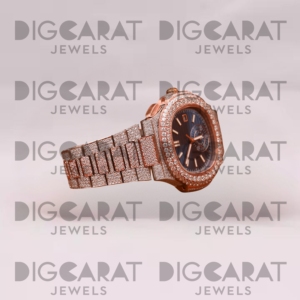 Reloj de Cuarzo Moissanite de Moda Unisex con Forma Redonda, Caja Cuadrada de Lujo, Esfera Redonda, Resistente al Agua, para Compradores Mayoristas - Product Image 3