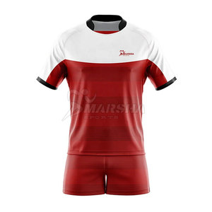 โรงงานผลิตชุดรักบี้ดีไซน์เฉพาะตัว พิมพ์โลโก้ตามสั่ง ชุดรักบี้แห้งเร็ว - Product Image 3