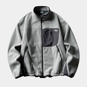 เสื้อแจ็คเก็ตขนแกะนุ่มแบบกำหนดเองสำหรับผู้ชาย น้ำหนักเบา อุ่นสบาย มีซิป เหมาะสำหรับใส่ลำลองกลางแจ้ง เสื้อแจ็คเก็ตผู้ชาย - Product Image 6