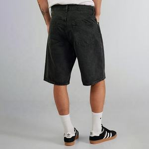 Pantalones Cortos de Mezclilla Desgastados para Hombre, Estilo Urbano, Pierna Recta, Cintura Media, Casuales de Verano, de Algodón Tejido, con Cremalleras y Bolsillos Bordados - Product Image 5