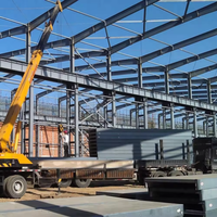 QCF289 Structure de construction métallique préfabriquée en poutre H/colonne, abri, auvent, garage pour voitures, bâtiment en structure d'acier
