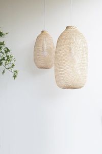 Abat-jour en rotin et bambou élégant, tissé à la main, design moderne, fabriqué au Vietnam par VIFARMEX - Product Image 3