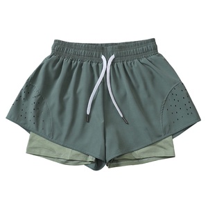 Pantalones cortos transpirables para mujer de alta calidad para correr, venta al por mayor con logotipo personalizado - Product Image 1