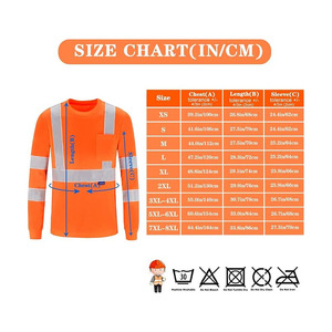 เสื้อกั๊กสะท้อนแสงสีเหลืองและสีส้มสำหรับงานก่อสร้าง งานจราจร แขนยาว ผ้าโพลีเอสเตอร์ สำหรับทุกเพศ ขายส่ง - Product Image 4