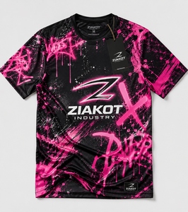 เสื้อยืด ZIAKOT รุ่นใหม่ ดีไซน์พิเศษสำหรับผู้ชาย สีเบอร์กันดี-ดำ สำหรับออกกำลังกาย - Product Image 2
