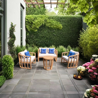 Ensemble de jardin extérieur confortable et contemporain en bois d'acacia, 4 pièces avec garantie d'un an