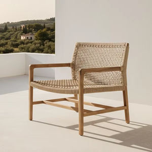 Silla de comedor de lujo Chico para exteriores, de madera maciza de teca, muebles de patio y jardín, silla de comedor de madera hecha a mano - Product Image 1