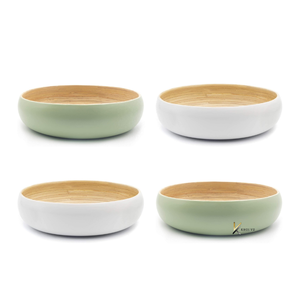 Tazón de Bambú Ecológico, Clásico, Hecho a Mano, Pulido, para Servir Alimentos, Ensaladas y Regalos - Product Image 1