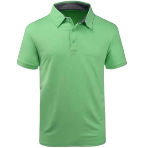 โลโก้ที่กําหนดเองเย็บปักถักร้อยธรรมดากีฬาแขนสั้นผู้ชายกอล์ฟเสื้อโปโลเสื้อทีขายส่งเสื้อเปล่าคุณภาพสูง - Product Image 1