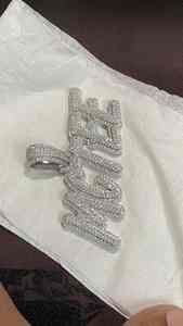 Pendentif personnalisé MCTEE en argent plaqué or avec diamants Moissanite, style hip-hop, pour homme, couleur blanche - Product Image 5