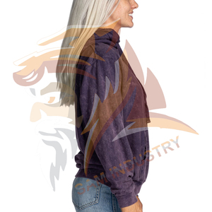 Loose Fit <b>Drop</b> Shoulder Pullover 100% Cotton Oversized Hoodies Anti Wrinkle Winter Streetwear Hoodies for Women - Product Image 3