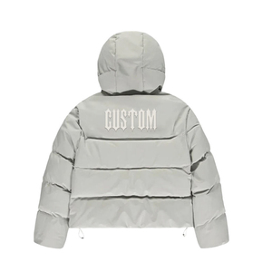 Oem Wholesale Casual Street Winter Detachable Hood Puffer <b>Coat</b> Jacket Custom Waterproof Ripstop Down Puffer Jacket for Men's - Product Image 4