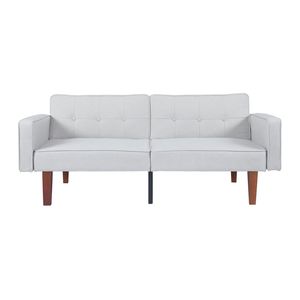 Divano Futon Imbottito in Cotone con Schienale Trapuntato, Divano Reclinabile Regolabile, Gambe in Legno e Metallo, Arredamento Compatto per Soggiorno - Product Image 3