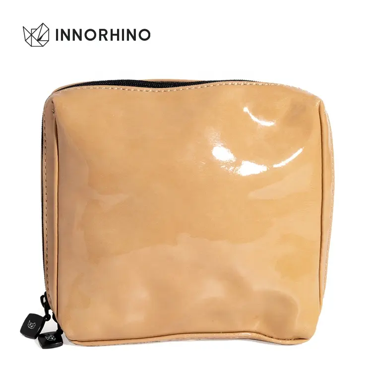 Непромокаемая кожаная сумка из ПВХ для путешествий, косметичка для косметики, сумка для макияжа, сумка на молнии, INNORHINO