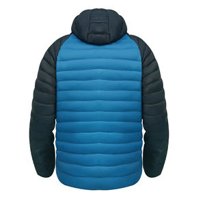Chaqueta Acolchada con Capucha Azul para Hombre, Cortavientos, con Cierre de Cremallera, Abrigo de Invierno, Estilo Casual, Relleno Grueso de Poliéster - Product Image 5