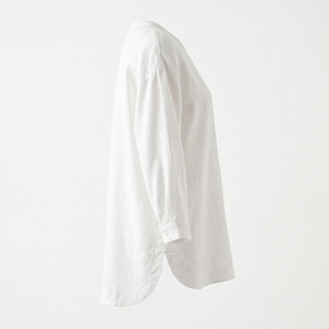 <b>White</b> Oversized Loose Fit <b>Long</b> <b>Sleeve</b> <b>Women's</b> <b>T</b>-<b>Shirt</b> Cotton Knitted O-Neck Blank <b>Shirt</b> Custom Logo Casual Wear 220g - Product Image 3