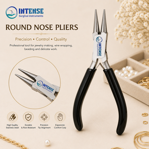 Pince à bec rond professionnelle pour la fabrication de bijoux, en acier inoxydable, outil de bouclage de fil et de perlage, fabricant OEM ODM - Product Image 5