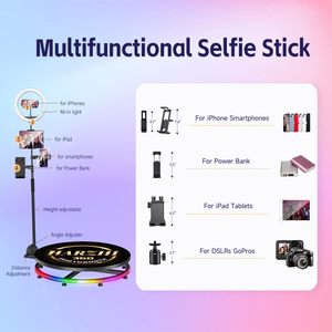 360 Photo Booth 80CM with 24V Battery, 31.5in Automatic Slow <b>Motion</b> Spin <b>Camera</b> Machine - Product Image 3
