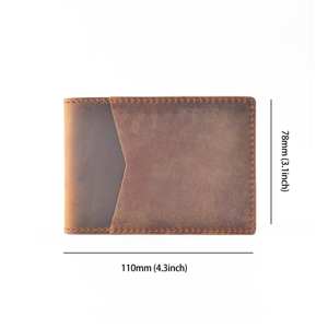 AIGUONIU - Funda para Licencia de Conducir Hecha a Mano en Cuero Crazy Horse, Tarjetero con Diseño Antiguo y Conciso - Product Image 3