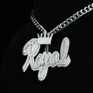 Custom Hip Hop <b>Iced</b> <b>Out</b> Moissanite Name Pendant with Claw Setting Gold Plated 925 Sterling Silver <b>Chain</b> Solid Moissanite Charms - Product Image 2