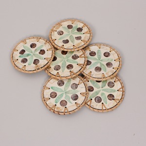 Colorful mother of pearl rattan teacup fruit holder coasters handcrafted cup mug coaster set - Product Image 4