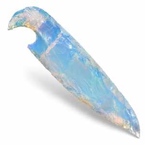 Couteau en opale artisanal en forme de pointe de flèche, cristal d'agate poli, objet de collection pour la décoration intérieure et le Feng Shui - Product Image 1
