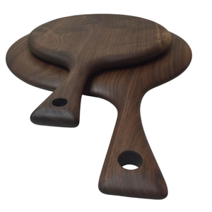 Planche à découper ronde en bois d'acacia de qualité supérieure avec poignée, plateau de service en bois pour la cuisine, la pâtisserie et la décoration de la maison - Product Image 4
