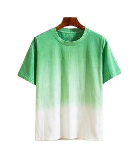 Camiseta de tela 100% algodón con teñido personalizado a la moda, aspecto premium, alto GSM, cuello redondo, para uso casual o streetwear, unisex. - Product Image 3