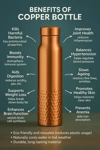 Botella de Cobre de Alta Calidad para Beber Agua, Uso en Oficina, Viajes, Gimnasio y Actividades al Aire Libre, Precio de Venta para Exportación - Product Image 6