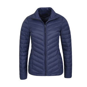Wholesale <b>Womens</b> Quilted Puffer <b>Jacket</b> Winter Warm Stand Collar Full Sleeve <b>Lightweight</b> Solid Color Polyester Outerwear Coat ODM - Product Image 6