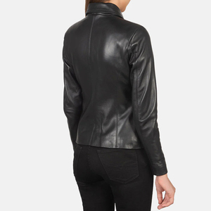 Chaqueta de Cuero para Mujer al por Mayor, Chaqueta de Invierno Premium, Informal, a la Moda, de Color Sólido, Elegante, Suave, Cálida y Resistente al Viento - Product Image 3